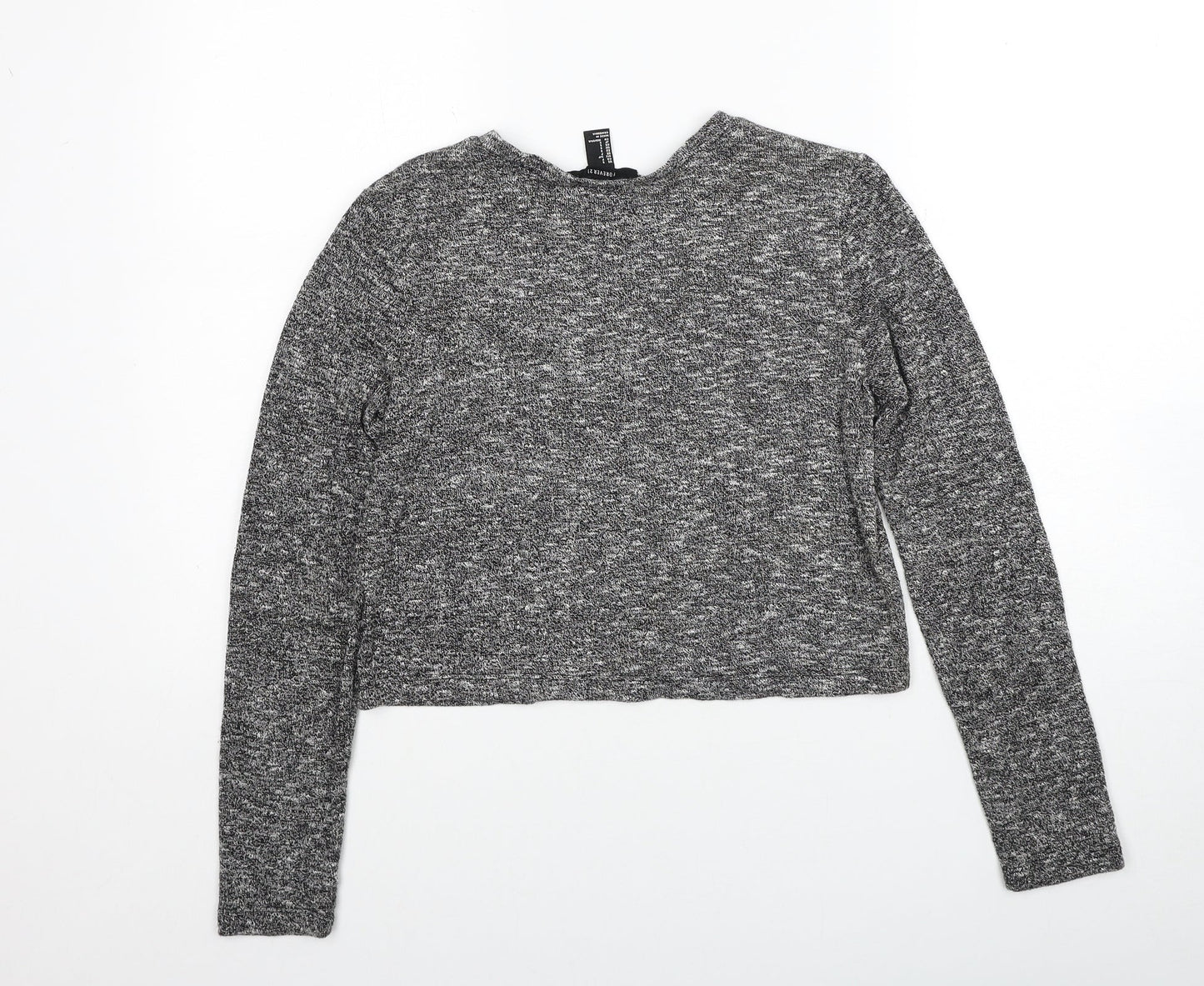 Womens UK Size S FOREVER 21 Grey Pullover Jumper
