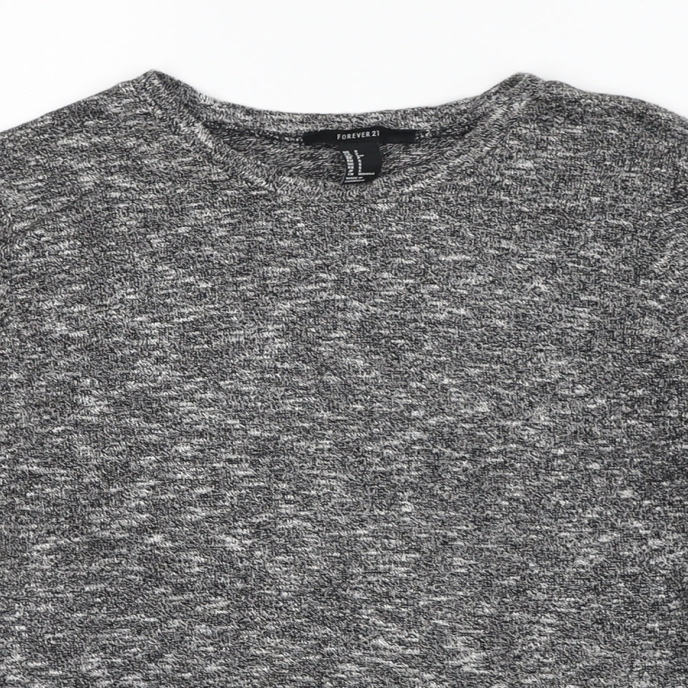 Womens UK Size S FOREVER 21 Grey Pullover Jumper