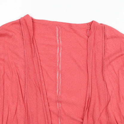 TU Womens Red V-Neck Viscose Cardigan Jumper Size 14