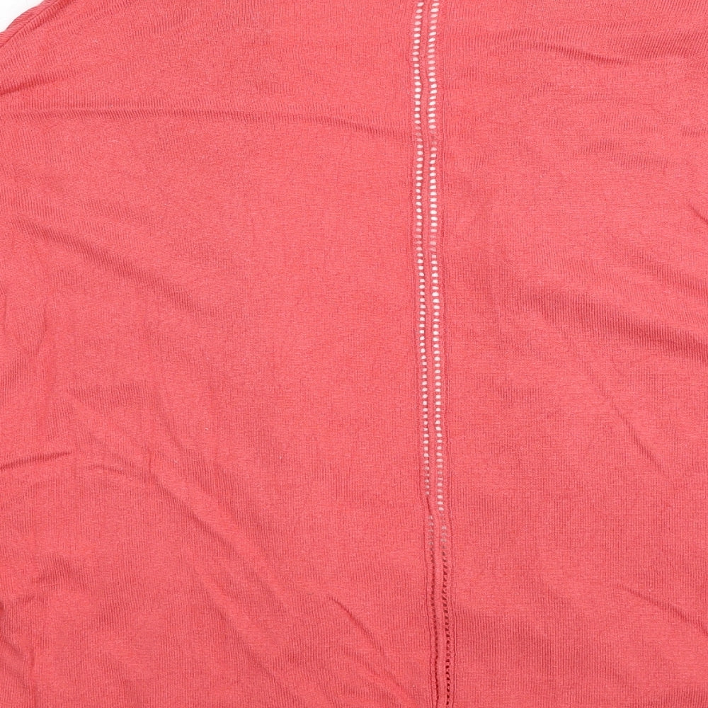 TU Womens Red V-Neck Viscose Cardigan Jumper Size 14