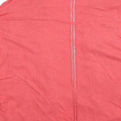 TU Womens Red V-Neck Viscose Cardigan Jumper Size 14