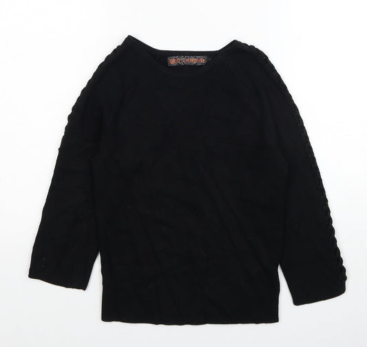 Womens UK Size S QED London Black Pullover Jumper