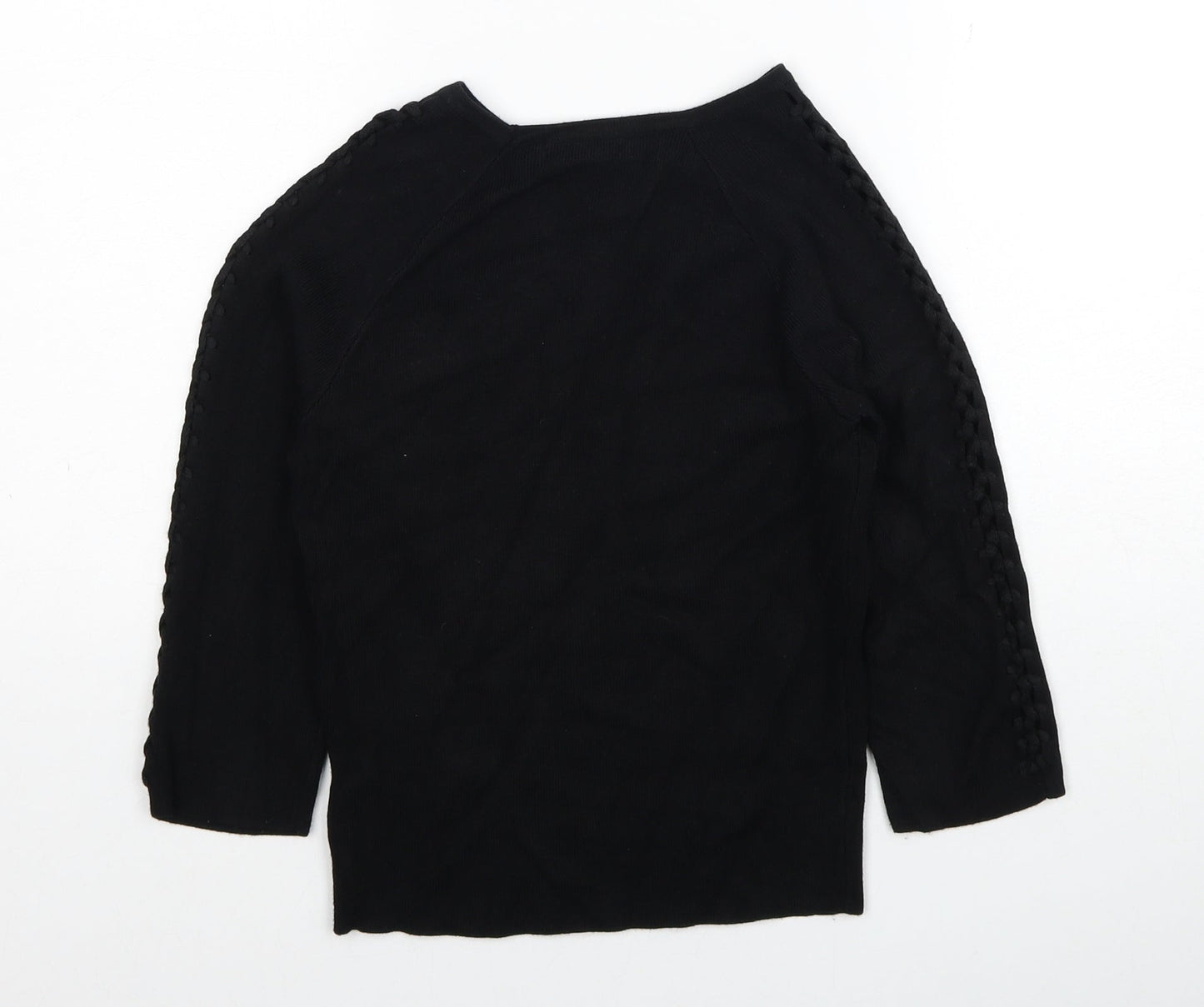 Womens UK Size S QED London Black Pullover Jumper