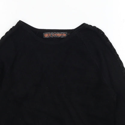 Womens UK Size S QED London Black Pullover Jumper