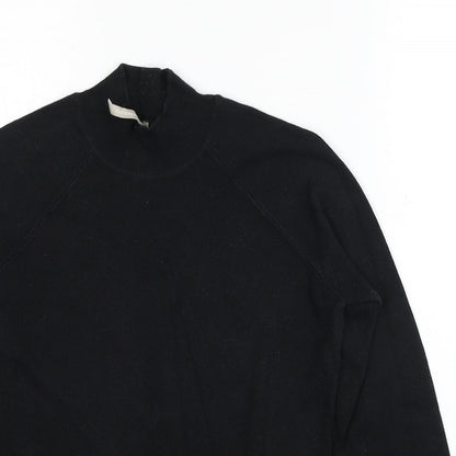 Anthology Womens Black High Neck Cotton Pullover Jumper Size 12 - Size 12-14
