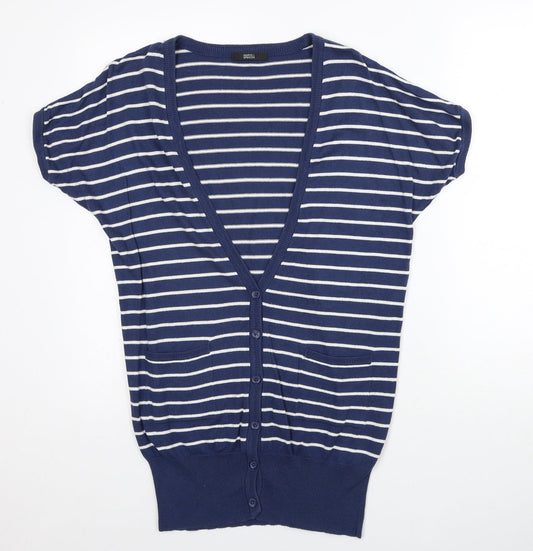 Womens UK Size 10 Marks and Spencer Blue Cardigan Jumper