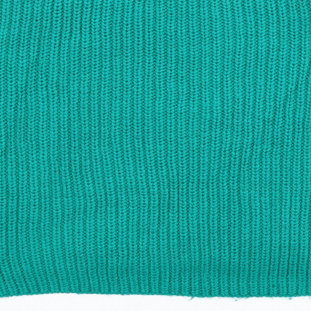 Primark Womens Green Round Neck Acrylic Pullover Jumper Size 6 - Size 6-8