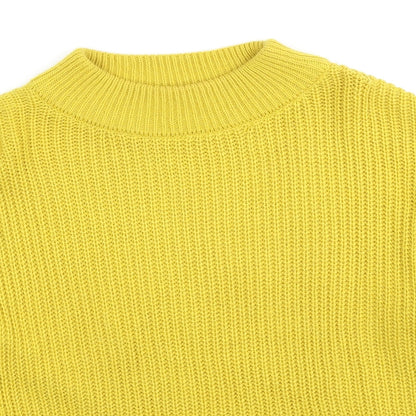 TU Womens Yellow Mock Neck Acrylic Pullover Jumper Size 8