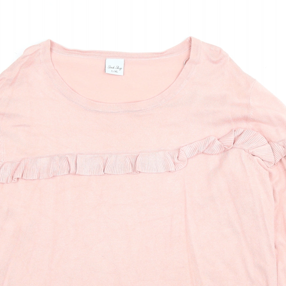 Womens UK Size L Stock Shop Pink Pullover Jumper