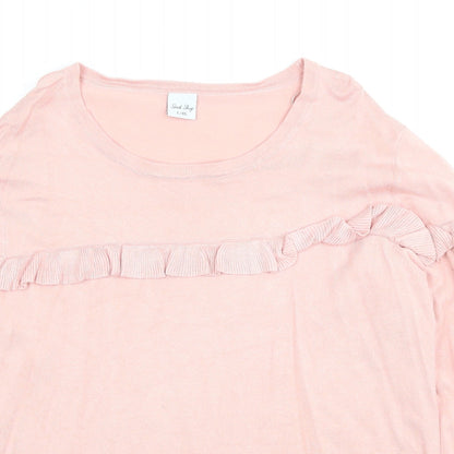 Womens UK Size L Stock Shop Pink Pullover Jumper
