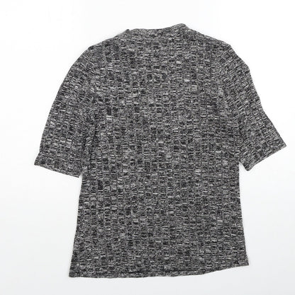 Glamorous Womens Black Round Neck Viscose Pullover Jumper Size S