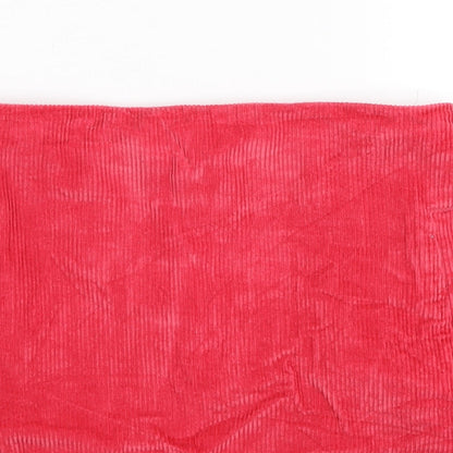 New Look Womens Pink Cotton A-Line Skirt Size 10 Zip