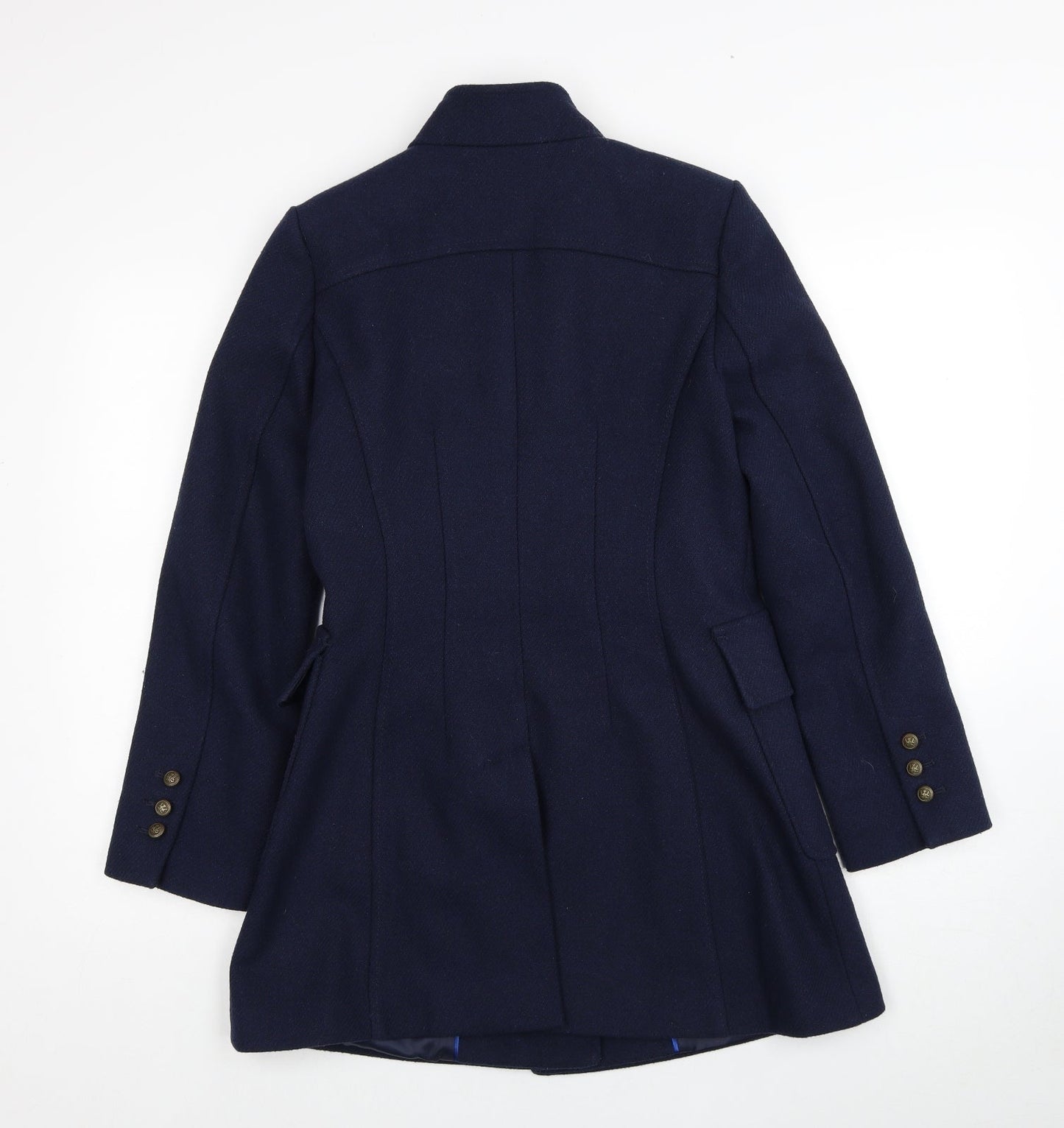 Papaya Womens Blue Pea Coat Coat Size 8 Button