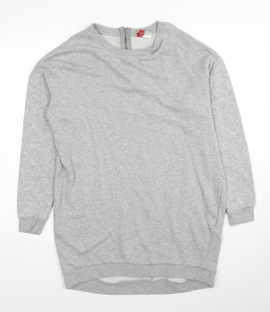 Womens UK Size S Divided by H&M Grey Pullover Sweatshirt