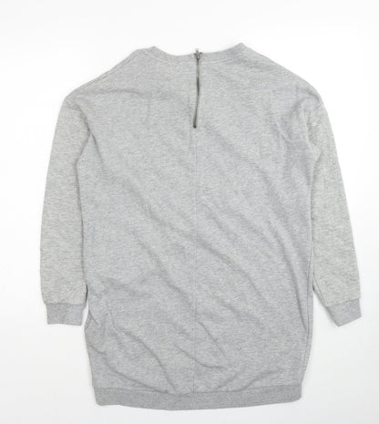Womens UK Size S Divided by H&M Grey Pullover Sweatshirt