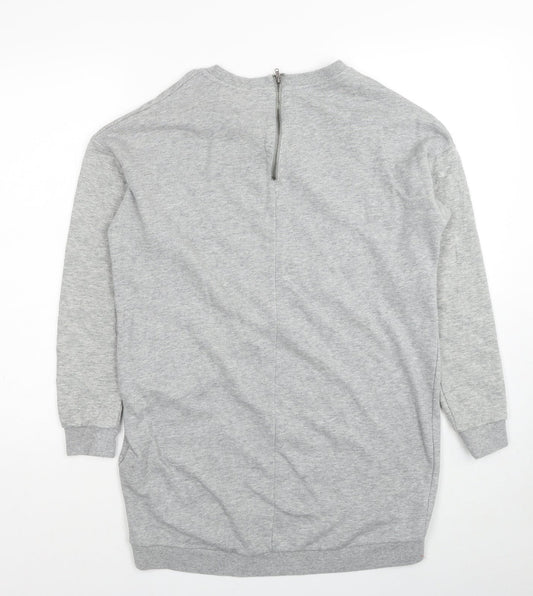 Womens UK Size S Divided by H&M Grey Pullover Sweatshirt