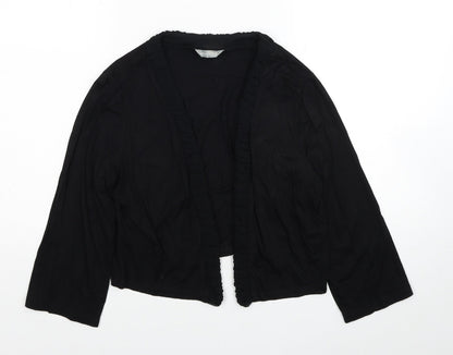 Per Una Womens Black V-Neck Viscose Cardigan Jumper Size 14