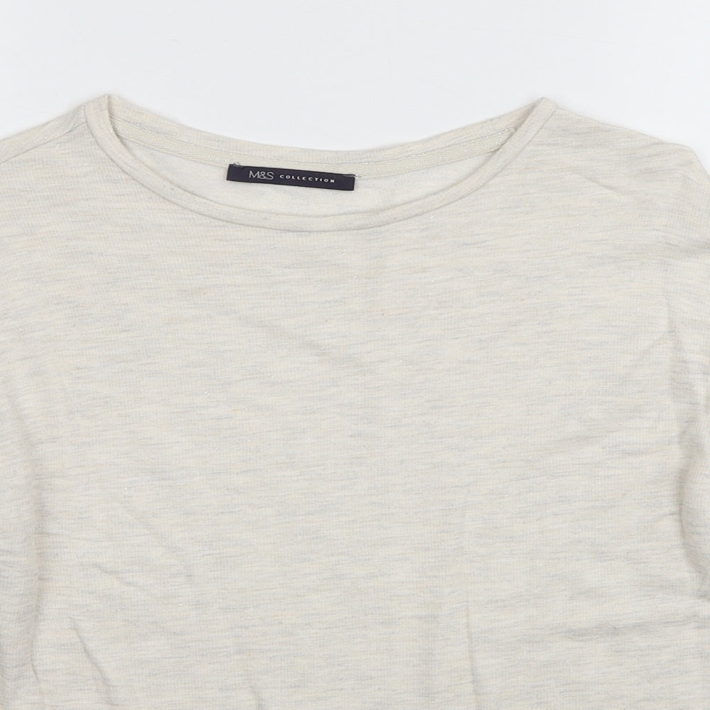 Womens UK Size 10 Marks and Spencer Ivory Pullover Jumper