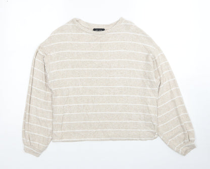 Womens UK Size S New Look Beige Pullover Jumper