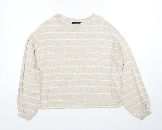 Womens UK Size S New Look Beige Pullover Jumper