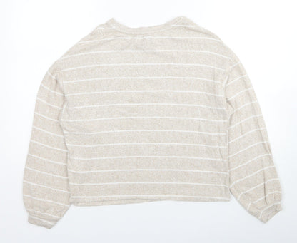 Womens UK Size S New Look Beige Pullover Jumper