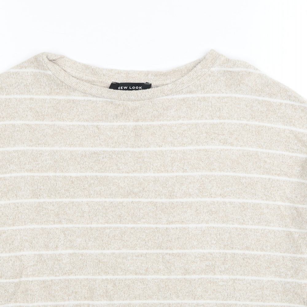 Womens UK Size S New Look Beige Pullover Jumper