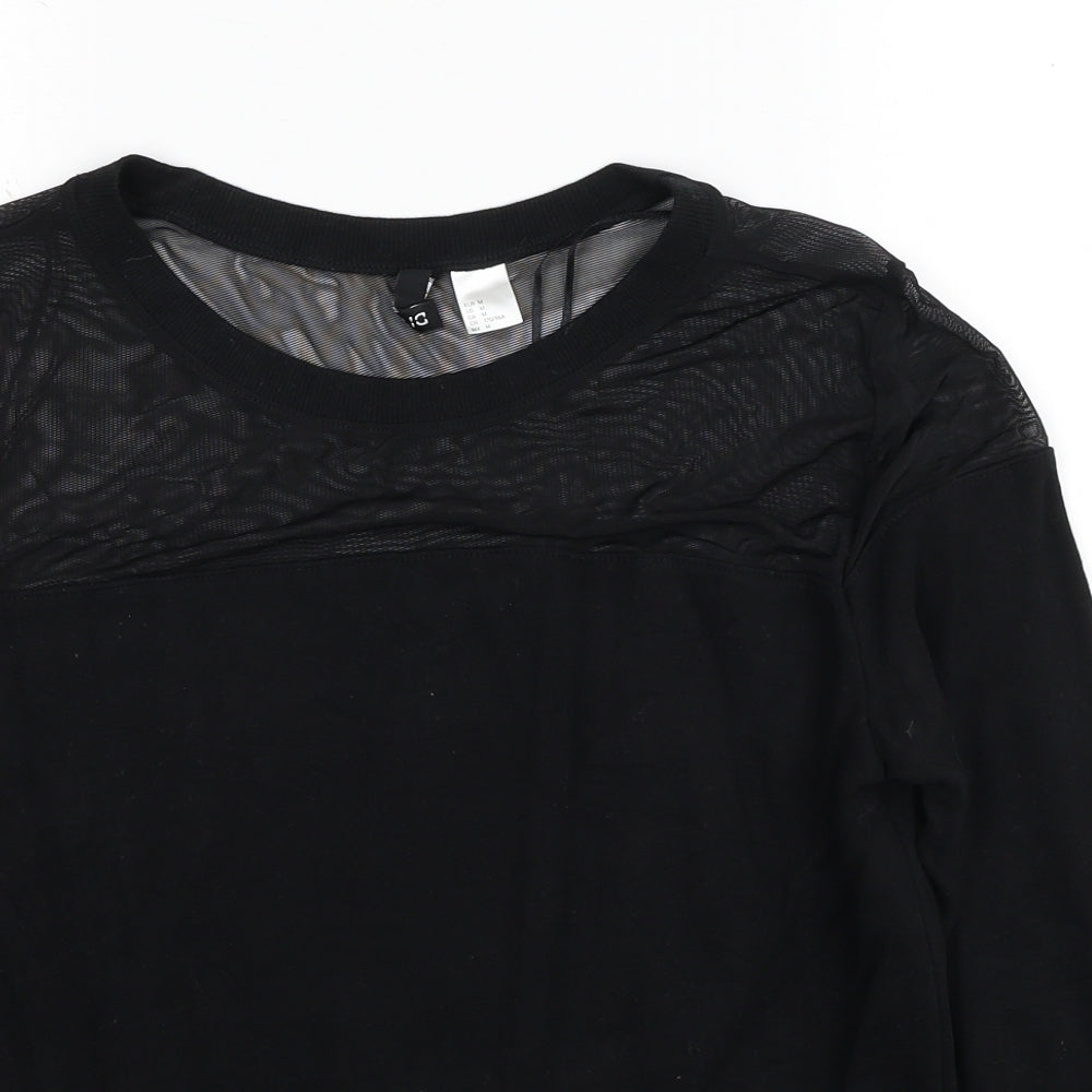 Womens UK Size M Divided by H&M Black Pullover Sweatshirt