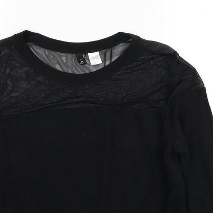 Womens UK Size M Divided by H&M Black Pullover Sweatshirt