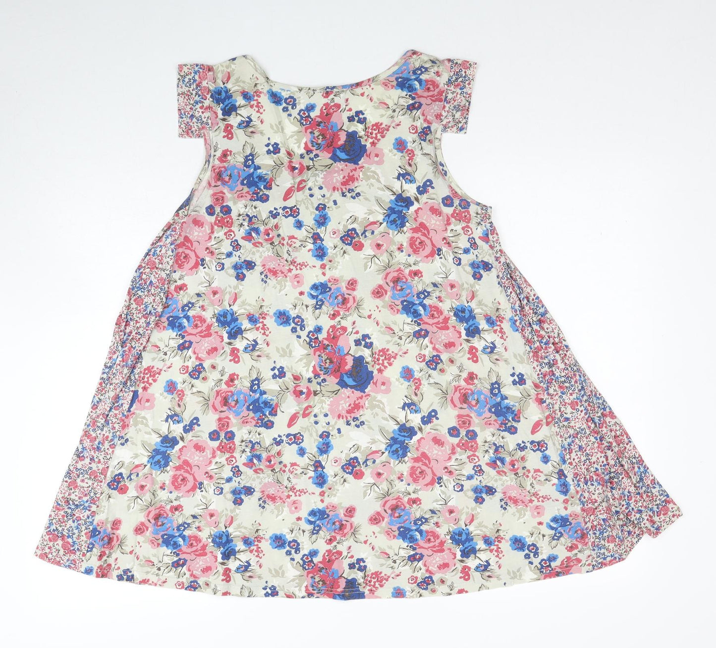 NEXT Womens Multicoloured Floral Cotton A-Line Size 10 Scoop Neck Pullover