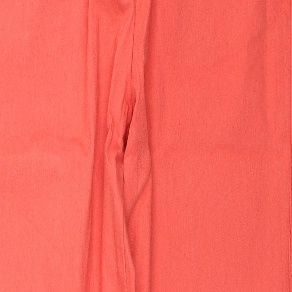 Luisa Spagnoli Womens Red Cotton Skinny Jeans Size 16 Regular Zip