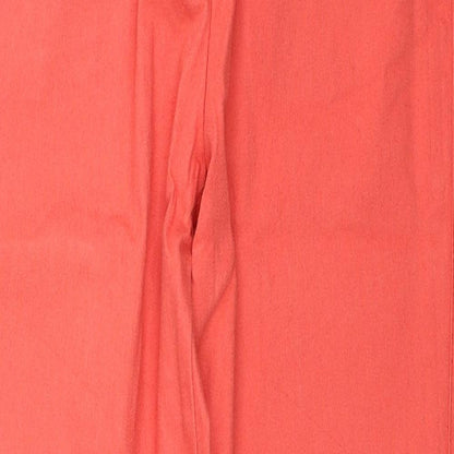 Luisa Spagnoli Womens Red Cotton Skinny Jeans Size 16 Regular Zip