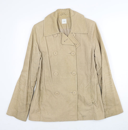 New Look Womens Beige Jacket Size 14 Button