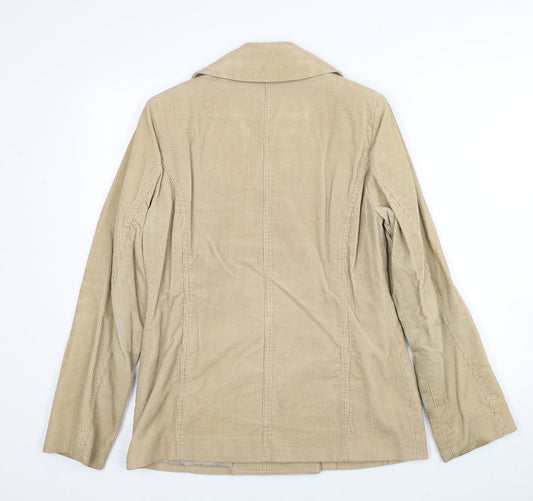 New Look Womens Beige Jacket Size 14 Button