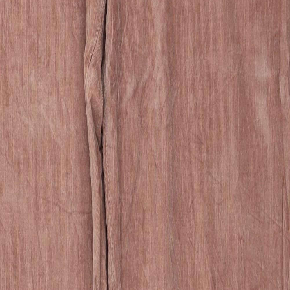 Adolfo Womens Beige Cotton Trousers Size 12 Regular Zip - Ankle Zips