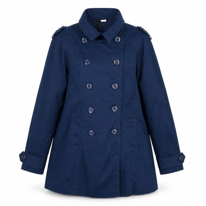 Womens UK Size 10 H&M Blue Pea Coat