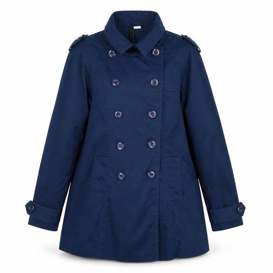 Womens UK Size 10 H&M Blue Pea Coat