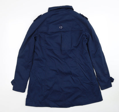 Womens UK Size 10 H&M Blue Pea Coat