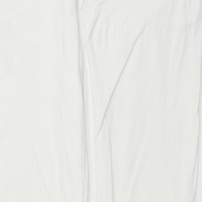Charles Vogele Womens White Cotton Straight Jeans Size 31 in Regular Zip
