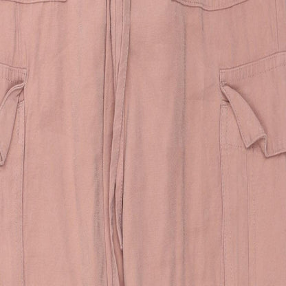 The B.C. Clothing Womens Beige Viscose Cargo Trousers Size 8 Regular Zip
