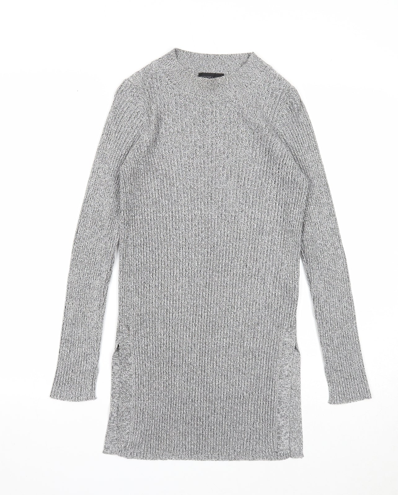 Womens UK Size 8 Topshop Grey Pullover Jumper