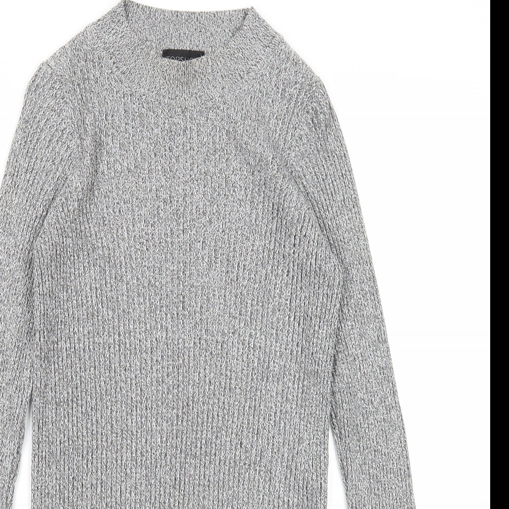 Womens UK Size 8 Topshop Grey Pullover Jumper