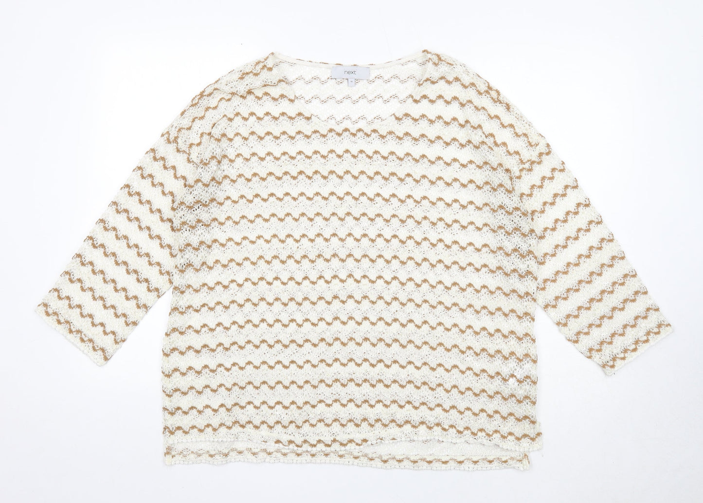 Womens UK Size 18 NEXT White Pullover Jumper