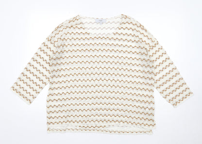 Womens UK Size 18 NEXT White Pullover Jumper