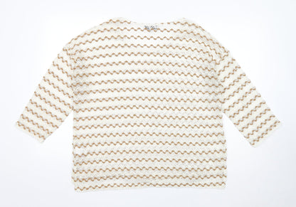 Womens UK Size 18 NEXT White Pullover Jumper