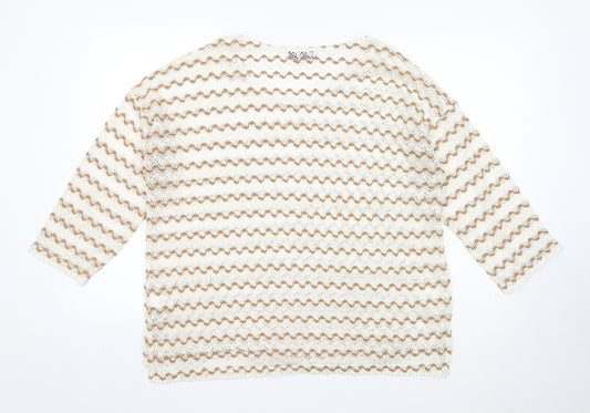 Womens UK Size 18 NEXT White Pullover Jumper