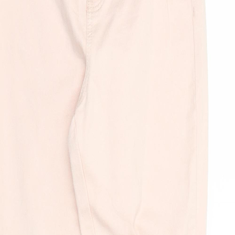 Denim & Co. Womens Pink Cotton Jegging Jeans Size 12 Regular Zip