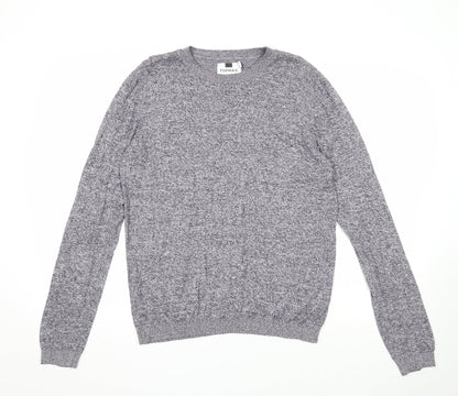 Topman Mens Green Round Neck Cotton Pullover Jumper Size M Long Sleeve