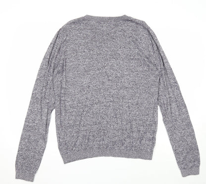 Topman Mens Green Round Neck Cotton Pullover Jumper Size M Long Sleeve