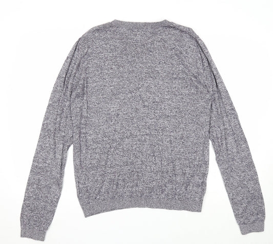 Topman Mens Green Round Neck Cotton Pullover Jumper Size M Long Sleeve