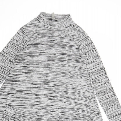 ASOS Womens Grey Viscose Trapeze & Swing Size 8 Mock Neck Pullover